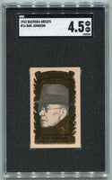Ban Johnson 1963 Bazooka Greats Card #16 SGC Graded 4.5