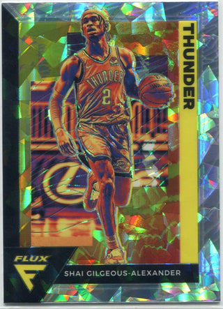 Shai Gilgeous-Alexander 2020 - 2021 Panini Flux Cracked Ice Prizm Card #121