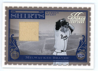 Warren Spahn 2005 Leaf Century Collection Shirts Patch Relic #S-17