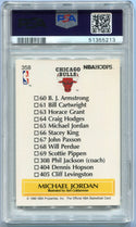 Michael Jordan 1990 - 1991 Hoops Team Checklist Card #358 PSA Graded 5