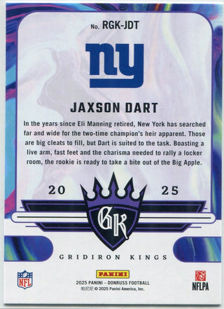 Jaxson Dart 2025 Panini Donruss Diamond Kings RC #RGK-JDT