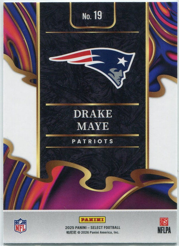 Drake Maye 2025 Panini Select Phenomenon Card #19
