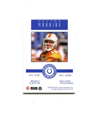 Peyton Manning 1998 Collector's Edge Autographed Card