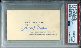 Richard Nixon Autographed Business Card (PSA/DNA)