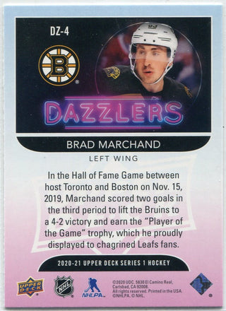 Brad Marchand 2020 - 2021 Upper Deck Dazzlers Orange Card #DZ-4
