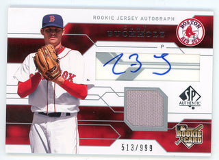 Clay Buchholz Autographed 2008 Upper Deck Patch Relic Rookie Card #112