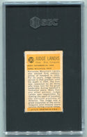 Judge Landis 1963 Bazooka Greats Card #30 SGC Graded 3.5