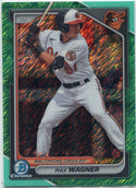 Max Wagner 2024 Bowman Chrome Aqua Shimmer Refractor Card #BCP-18 83/125