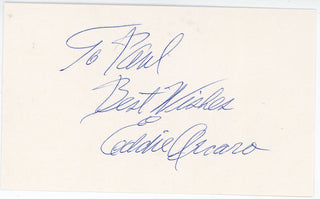 Eddie Arcaro Autographed Index Card