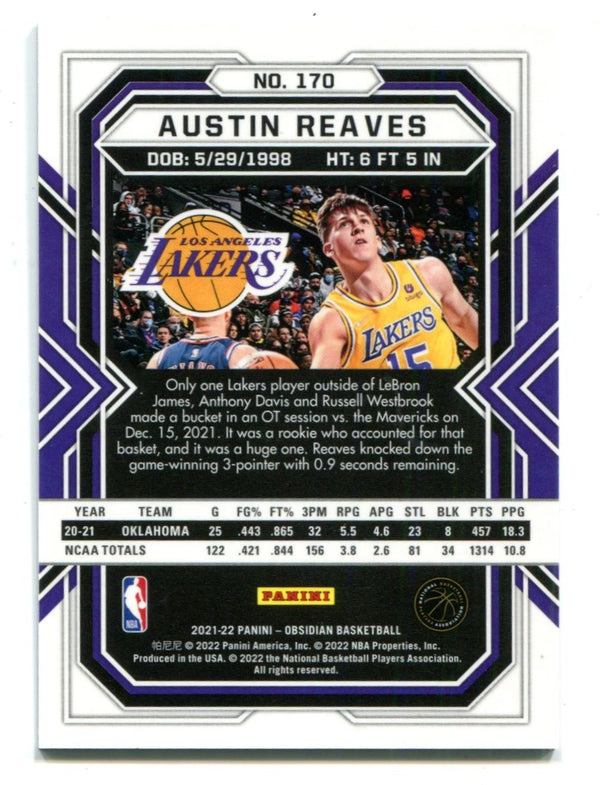 Austin Reaves 2021-22 Panini Obsidian #170 Card