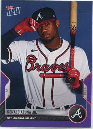 Ronald Acuna Jr. 2022 Topps Now Purple Parallel Card #OD-226 10/25