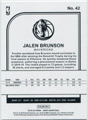 Jalen Brunson 2019 - 2020 Panini Hoops Card #42