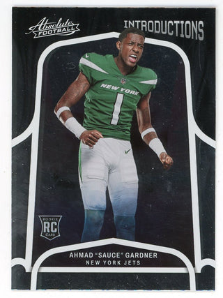Ahmad Sauce Gardner 2022 Panini Absolute Introductions Rookie Card #INT-18