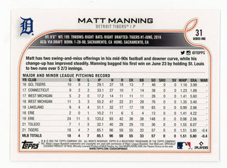 Matt Manning 2022 Topps Series Two #31 Card