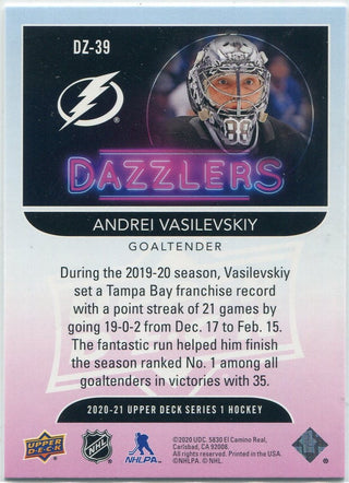 Andrei Vasilevskiy 2020 - 2021 Upper Deck Dazzlers Orange Card #DZ-39