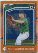 Jackson Holliday 2024 Panini Donruss Optic Rated Prospect Orange Velocity Prizm RC #184
