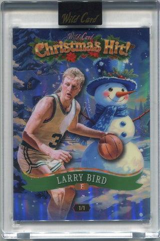 Larry Bird 2025 Wild Card Holiday Hits Card #HHCHf1-LB 1/1