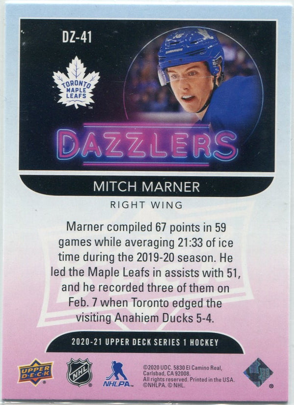 Mitch Marner 2020 - 2021 Upper Deck Dazzlers Green Card #DZ-41