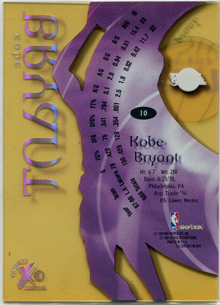 Kobe Bryant 1998 - 1999 Skybox E-X Century Card #10