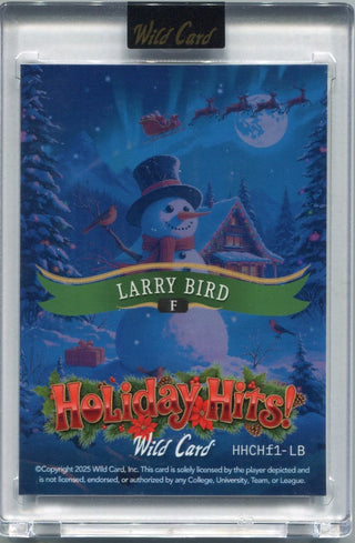 Larry Bird 2025 Wild Card Holiday Hits Card #HHCHf1-LB 1/1