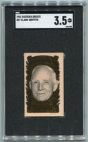 Clark Griffith 1963 Bazooka Greats Card #37 SGC Graded 3.5