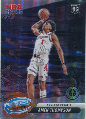 Amen Thompson 2023 - 2024 Panini Hoops Premium Stock Attack The Rack Silver Prizm RC #9