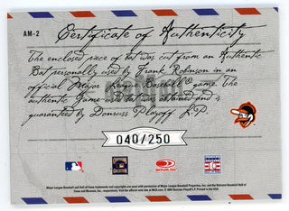 Frank Robinson 2005 Leaf Century Collection Airmail Bat Relic #AM-2