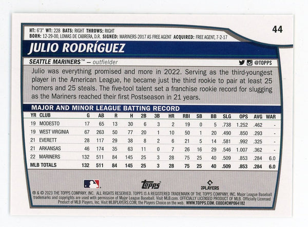 Julio Rodriguez 2023 Topps BL #44 Card