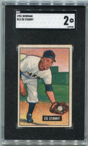 Ed Stanky 1951 Bowman Card #13 SGC Graded 2