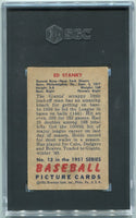 Ed Stanky 1951 Bowman Card #13 SGC Graded 2