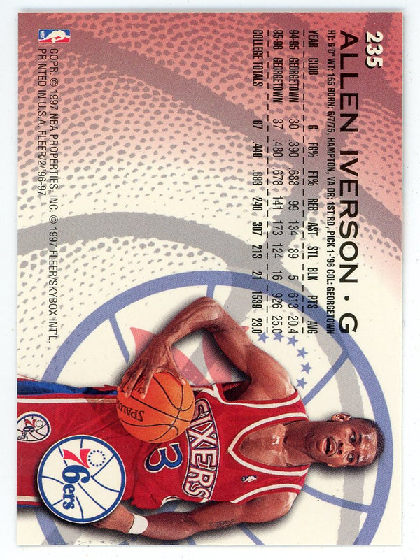 Allen Iverson 1997 Fleer Card #235