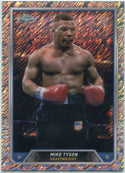 Mike Tyson 2024 Topps Chrome Boxing Shimmer Refractor Card #35