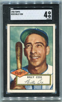 Billy Cox 1952 Topps Card #232 SGC Graded 4