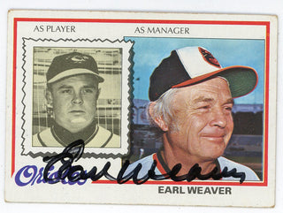 Earl Weaver 1978 Topps Autographed Card #211