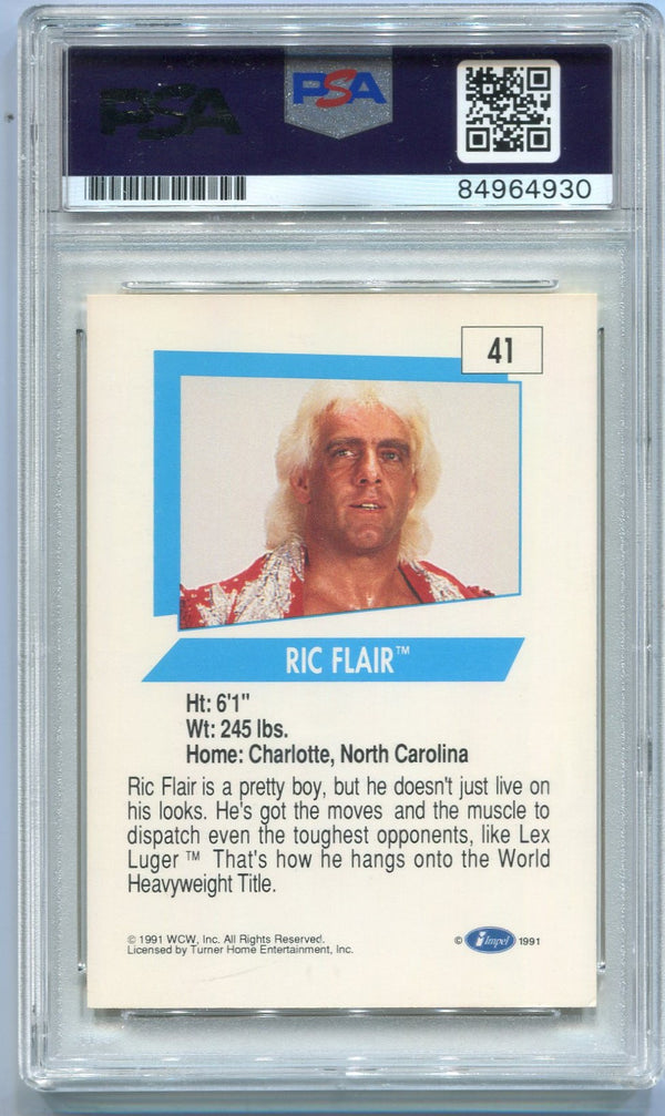 Ric Flair Autographed 1991 WCW Trading Card PSA/DNA Certified Graded 10