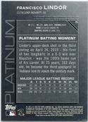 Francisco Lindor 2020 Bowman Platinum Gold Parallel Card #26 6/50