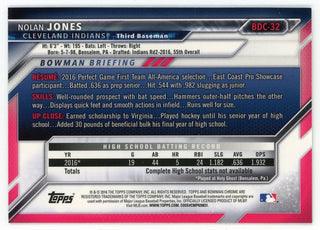 Nolan Jones 2016 Topps 1st Bowman Chrome #BDC-32 Card