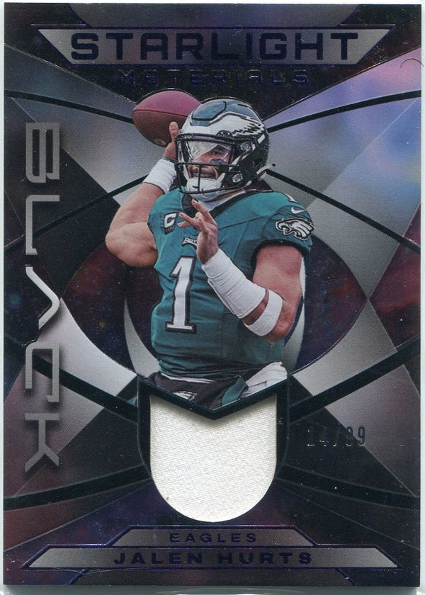 Jalen Hurts 2024 Panini Black Purple Parallel Jersey Card #SM-JH 14/99