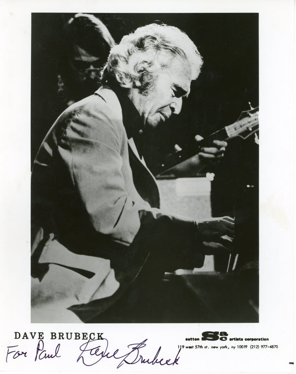 Dave Brubeck Autographed 8x10 Photo