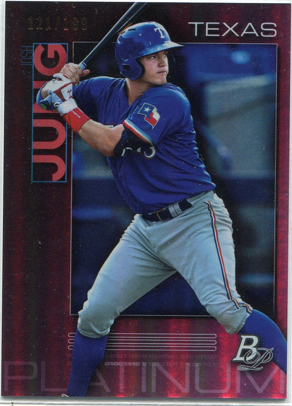 Josh Jung 2020 Bowman Platinum Pink Parallel RC #TOP-97 121/199