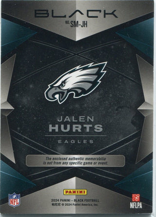 Jalen Hurts 2024 Panini Black Purple Parallel Jersey Card #SM-JH 14/99