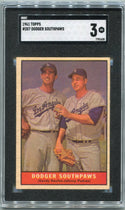 Dodger Southpaws 1961 Topps Card #207 SGC Graded 3