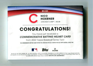 Nico Hoerner 2022 Topps Series Two Commemorative Bat Card #BHNH