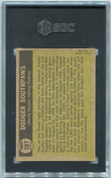 Dodger Southpaws 1961 Topps Card #207 SGC Graded 3