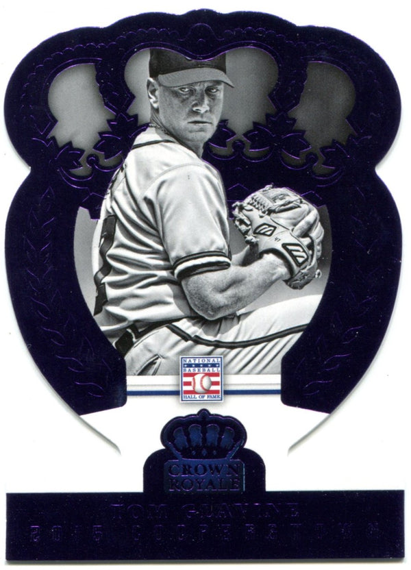 Tom Glavine 2015 Panini Crown Royale Purple Parallel Card #91 12/50