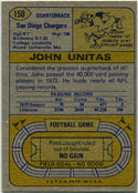 John Unitas 1974 Topps Card #150