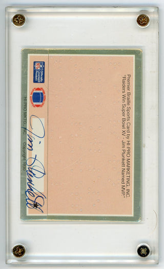 Jim Plunkett 1990 Braille Autographed Card