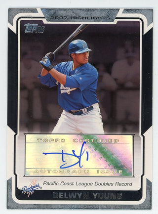 Delwyn Young Autographed 2008 Topps 07 Highlights #HA-DY