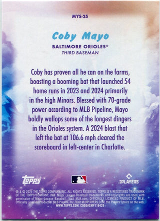 Coby Mayo 2025 Topps Mystical RC MYS-25