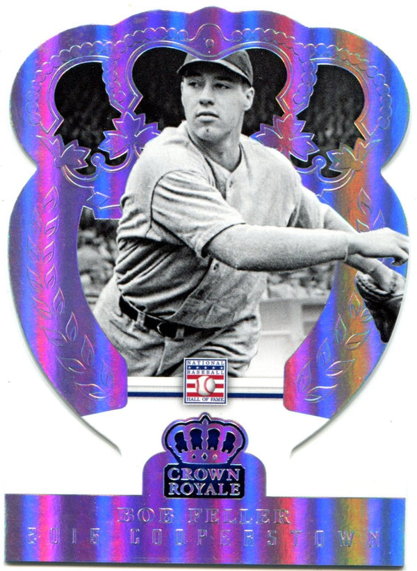 Bob Feller 2015 Panini Crown Royale Silver Parallel Card #12 48/75